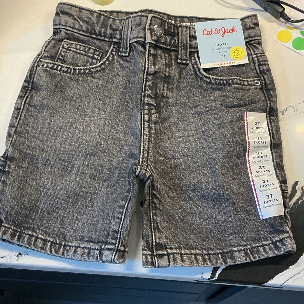 Cat & Jack Washed Black Denim Shorts